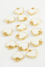 Kalp Mineli Bileklik ve Kolye Ucu Aparatı 1 Adet-Siyah