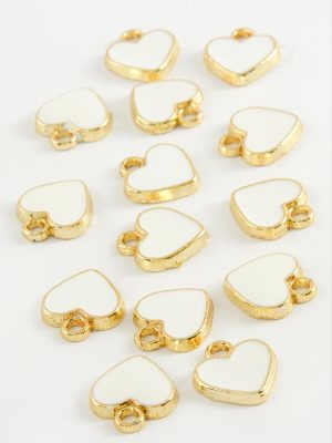 Kalp Mineli Bileklik ve Kolye Ucu Aparatı 1 Adet-Siyah