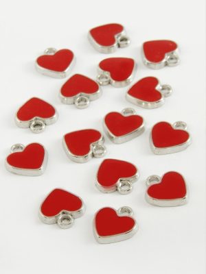 Kalp Mineli Bileklik ve Kolye Ucu Aparatı 1 Adet-Siyah