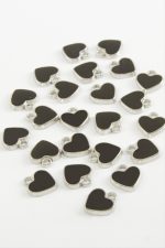 Kalp Mineli Bileklik ve Kolye Ucu Aparatı 1 Adet-Siyah - Görsel 2