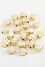 Kalp Mineli Bileklik ve Kolye Ucu Aparatı 1 Adet-Krem - Görsel 2