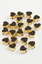 Kalp Mineli Bileklik ve Kolye Ucu Aparatı 1 Adet-Siyah - Görsel 2