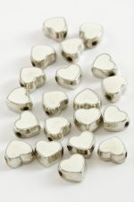 Kalp Mineli Bileklik ve Kolye Ucu Aparatı 1 Adet-Beyaz - Görsel 2