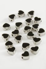 Kalp Mineli Bileklik ve Kolye Ucu Aparatı 1 Adet-Siyah - Görsel 2