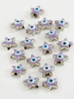 Yıldız Mineli Bileklik ve Kolye Ucu Aparatı 1 Adet-Lila