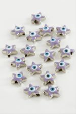 Yıldız Mineli Bileklik ve Kolye Ucu Aparatı 1 Adet-Beyaz