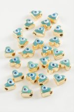 Kalp Mineli Bileklik ve Kolye Ucu Aparatı 1 Adet-Turkuaz - Görsel 2