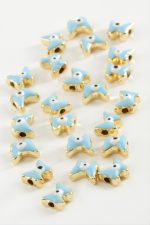 Kelebek Mineli Bileklik ve Kolye Ucu Aparatı 1 Adet-Mavi