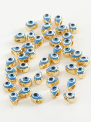 Damla Mineli Bileklik ve Kolye Ucu Aparatı 1 Adet-Açık Mavi