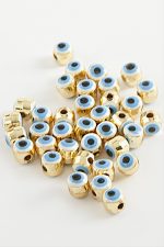 Nazar Mineli Bileklik ve Kolye Ucu Aparatı 1 Adet-Beyaz - Görsel 2