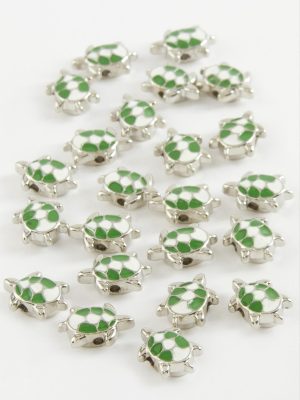 Kaplumbağa Mineli Bileklik ve Kolye Ucu Aparatı 1 Adet-Lila