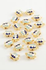 Kaplumbağa Mineli Bileklik ve Kolye Ucu Aparatı 1 Adet-Sarı