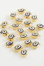 Kaplumbağa Mineli Bileklik ve Kolye Ucu Aparatı 1 Adet-Mavi - Görsel 2