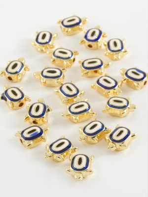 Kaplumbağa Mineli Bileklik ve Kolye Ucu Aparatı 1 Adet-Turkuaz