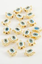 Kaplumbağa Mineli Bileklik ve Kolye Ucu Aparatı 1 Adet-Turkuaz - Görsel 2