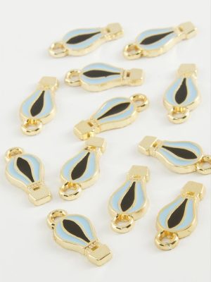 Balon Tek Kulplu Mineli Bileklik ve Kolye Ucu Aparatı 1 Adet-Mavi