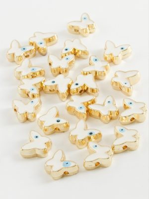 Kelebek Mineli Bileklik ve Kolye Ucu Aparatı 1 Adet-Mavi