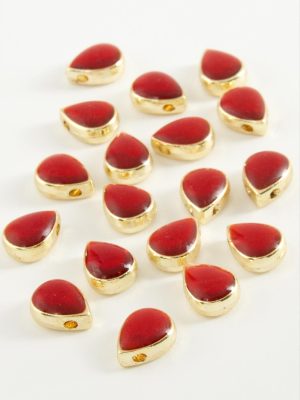 Nazar Mineli Bileklik ve Kolye Ucu Aparatı 1 Adet-Kırmızı