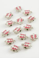 Kaplumbağa Mineli Bileklik ve Kolye Ucu Aparatı 1 Adet-Pembe - Görsel 2