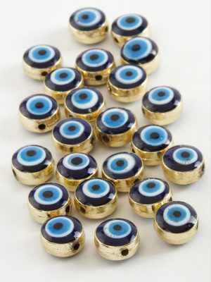 Nazar Mineli Bileklik ve Kolye Ucu Aparatı 1 Adet-Lacivert