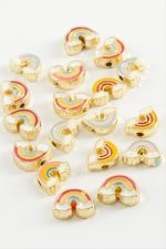 Gökkuşağı Mineli Bileklik ve Kolye Ucu Aparatı 1 Adet-Sarı