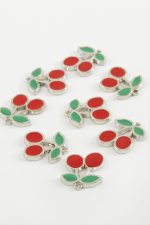 Kiraz Tek Kulplu Mineli Bileklik ve Kolye Ucu Aparatı 1 Adet-Kırmızı