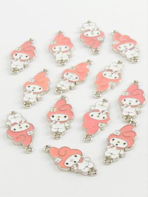 Çzgflm Çift Kulplu Mineli Bileklik ve Kolye Ucu Aparatı 1 Adet-Pembe