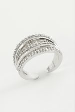 5 Sıra Zirkon Taşlı Yüzük-Gümüş Rengi - Görsel 2