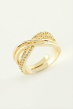 Sonsuzluk Zirkon Taşlı Yüzük-Sarı