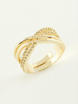 Sonsuzluk Zirkon Taşlı Yüzük-Sarı