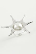 Güneş İnci Metal Yüzük-Sarı