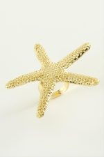 Deniz Yıldızı Metal Yüzük-Gümüş Rengi