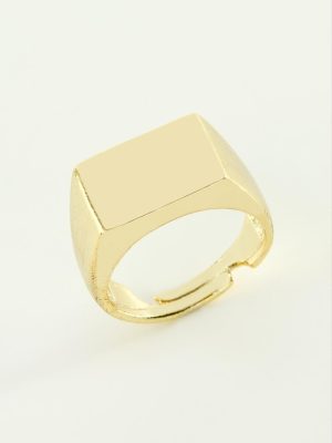 İsim Yazılabilir Metal Yüzük-Sarı