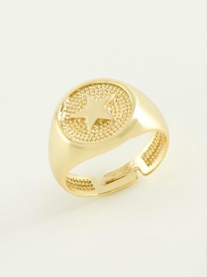 Yıldız Metal Yüzük-Sarı