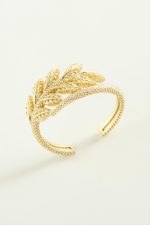 Yaprak Metal Yüzük-Sarı - Görsel 2