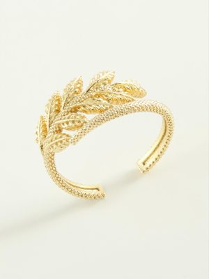 Yaprak Metal Yüzük-Sarı