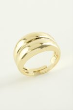 Çift Sıra Metal Yüzük-Sarı - Görsel 2