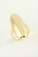 Oval Metal Yüzük-Gümüş Rengi