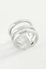 3 Sıra Metal Yüzük-Gümüş Rengi