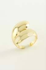 Su Damlası Metal Yüzük-Gümüş Rengi