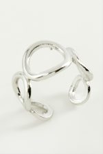 Halka Metal Yüzük-Gümüş Rengi - Görsel 2