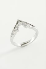 Ok Zirkon Taşlı Yüzük-Gümüş Rengi