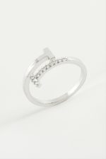 Çivi Zirkon Taşlı Yüzük-Sarı