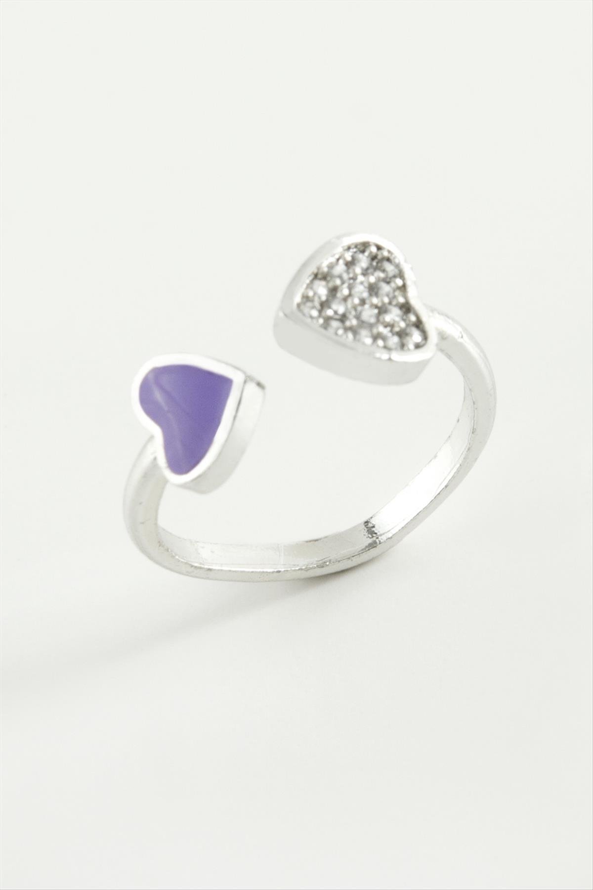 1209370_kalp-tasli-mineli-eklem-yuzuk-49f1-b.jpg Kalp Taşlı Mineli Eklem Yüzük-Sarı - Görsel 2