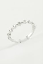 Yuvarlak Zirkon Taşlı Yüzük-Gümüş Rengi - Görsel 2