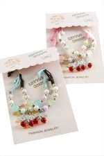 2 Adet Kiraz Zirkon Taşlı Lüks İp Bileklik-Kırmızı - Görsel 2