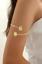 İstiridye Figürlü Üst Kol Pazu Bilekliği-Sarı