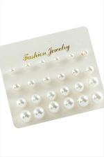 Kartlı İnci Küpe 24 Adet-Beyaz - Görsel 2