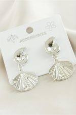 İstiridye Metal Küpe-Sarı