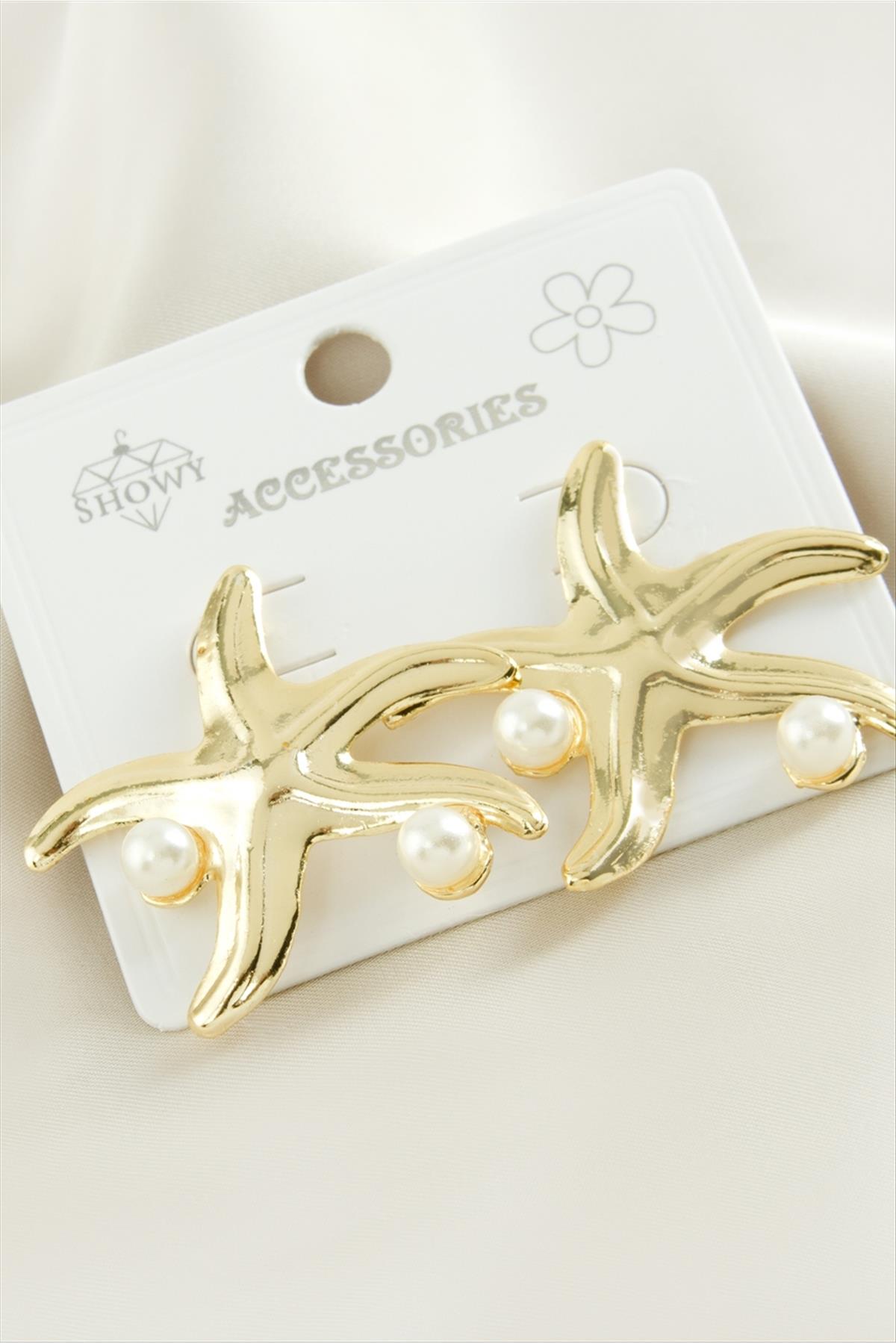 1209423_deniz-yildizi-metal-inci-kupe-7dd-b9.jpg Deniz Yıldızı Metal İnci Küpe-Gümüş Rengi - Görsel 1